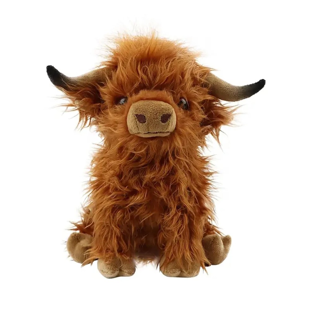 NIB Highland Cow Plush Toy 11'', Cute Highland Cattle Cow Soft Stuffed Animal